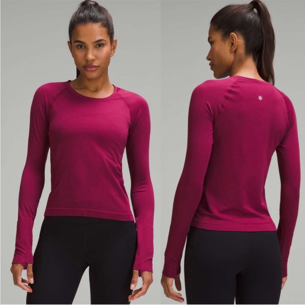 Lululemon Swiftly Tech Long Sleeve Shirt 2.0 Race Length Deep Luxe Size 12